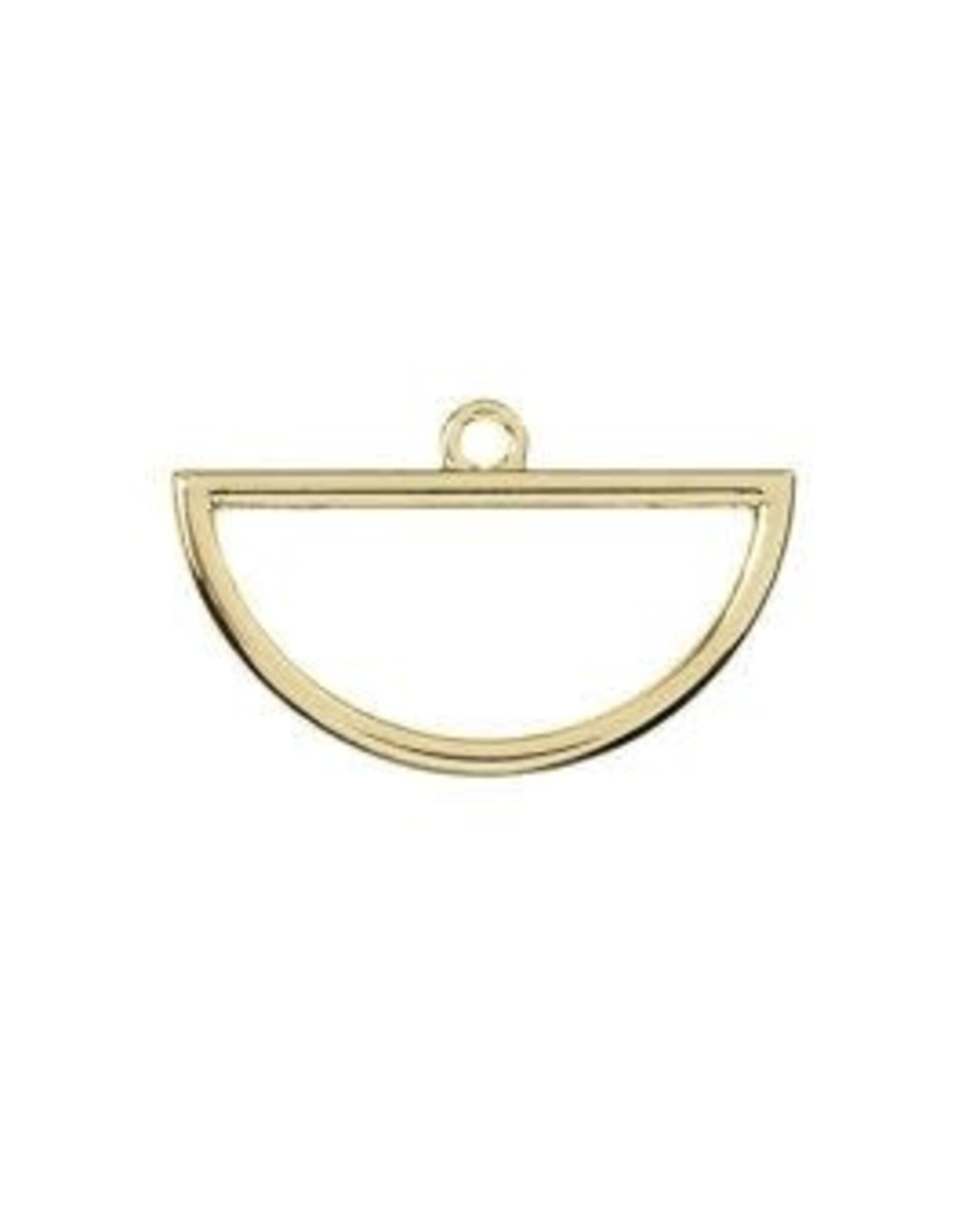 Semicircle Link Gold 18x30mm  x2 NF