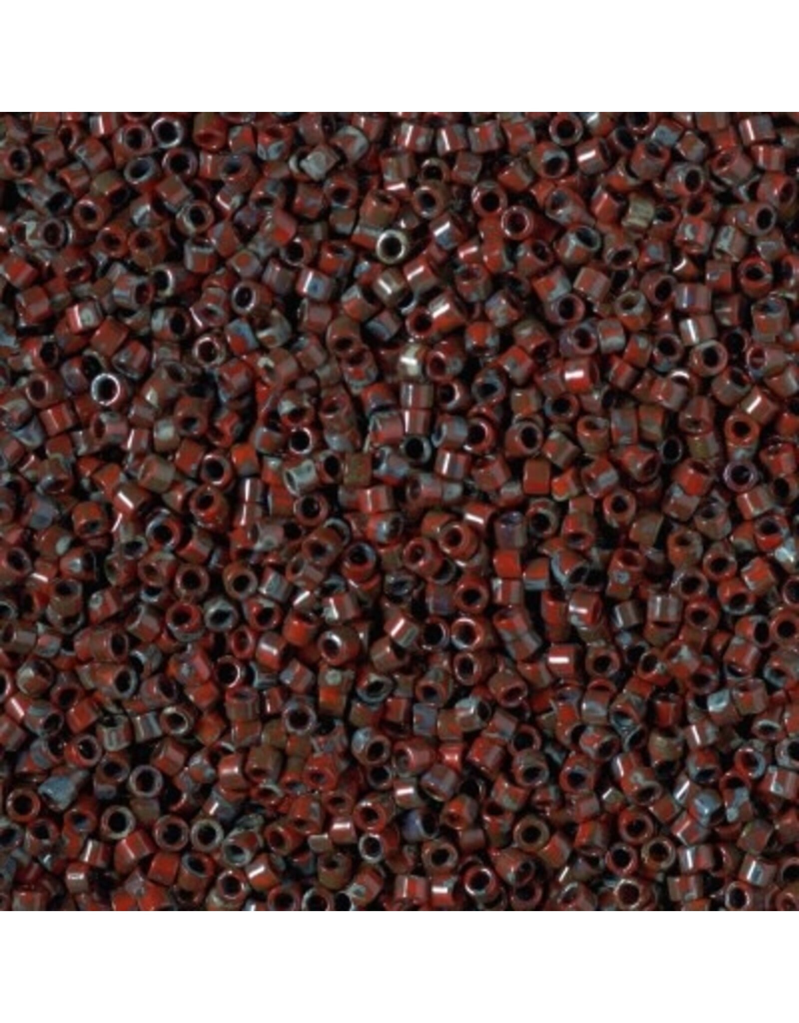 Miyuki db2263 11 Delica   Opaque Garnet Red Picasso