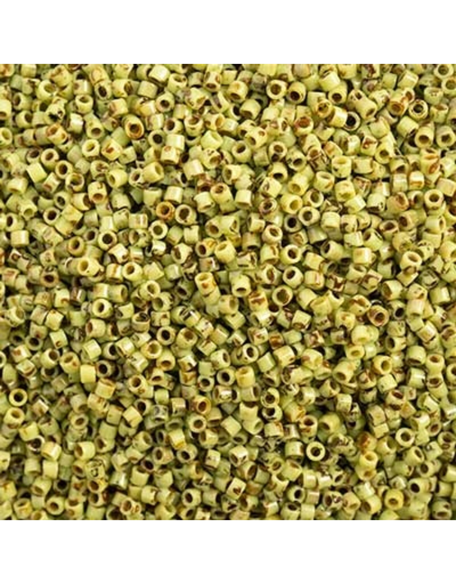 Miyuki db2265 11 Delica   Opaque Chartreuse Green Picasso