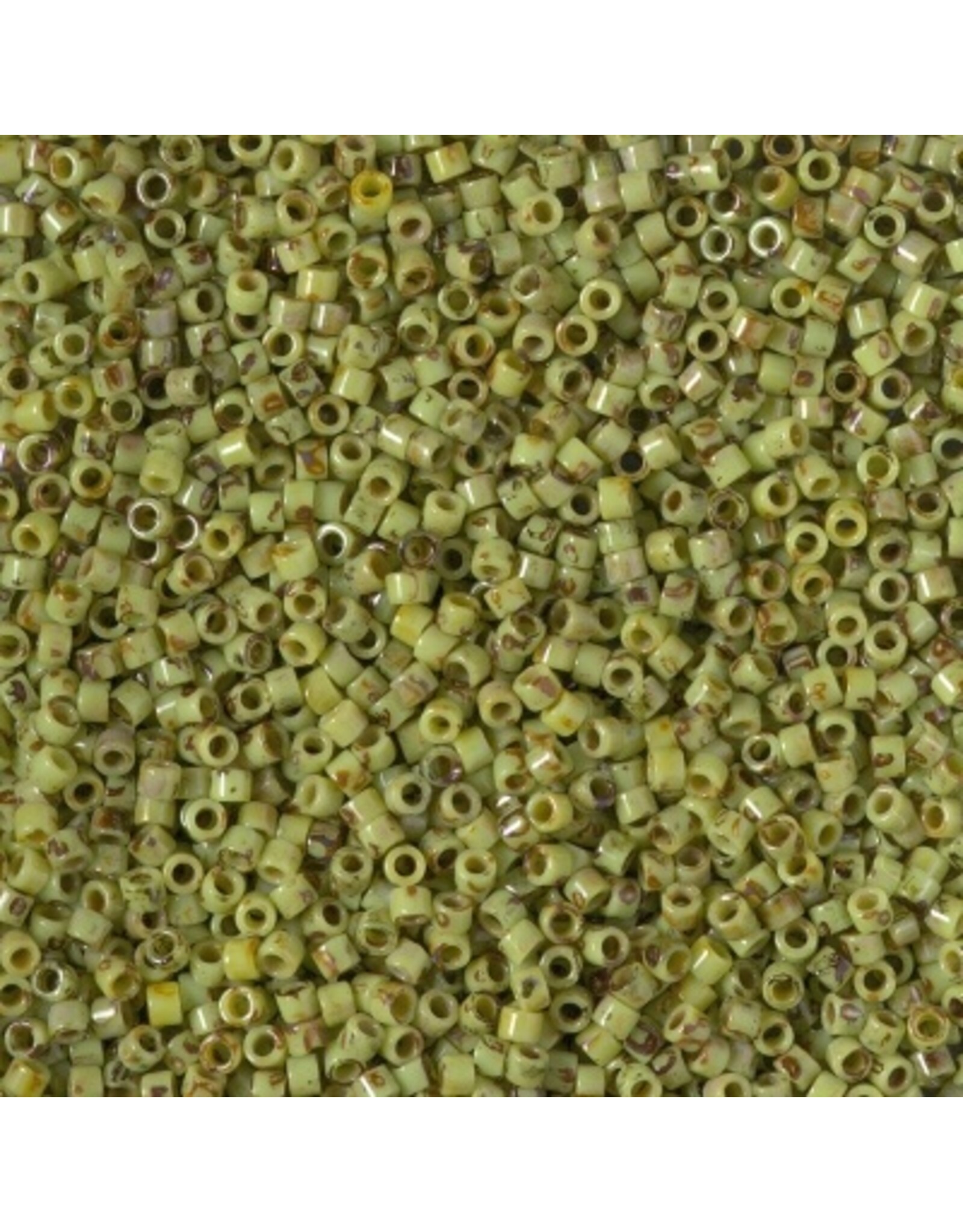 Miyuki db2265 11 Delica   Opaque Chartreuse Green Picasso