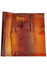 Faux Leather Beading Backing Brown Metallic AB .5mm thick 8x12”