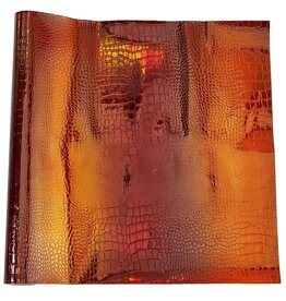 Faux Leather Beading Backing Brown Metallic AB .5mm thick 8x12”