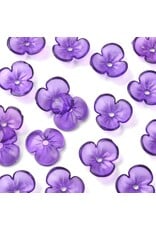 10mm Acrylic  Flower   Transparent Violet  x50