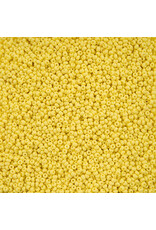 Czech 42122 10 Seed Light Yellow Chalk Dyed Matte  Permalux