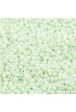 Czech 1425 10  Seed   Opaque Pearl Green Dyed