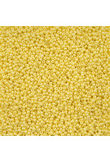 Czech 42100 10 Seed Light Yellow Chalk Dyed Permalux