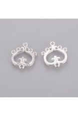Heart Link (1to5) 19x21mm Silver NF