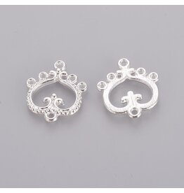 Heart Link (1to5) 19x21mm Silver NF