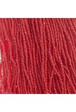 Czech 629303 13/0 Charlotte Cut Seed Hank 12g Opaque Medium Red