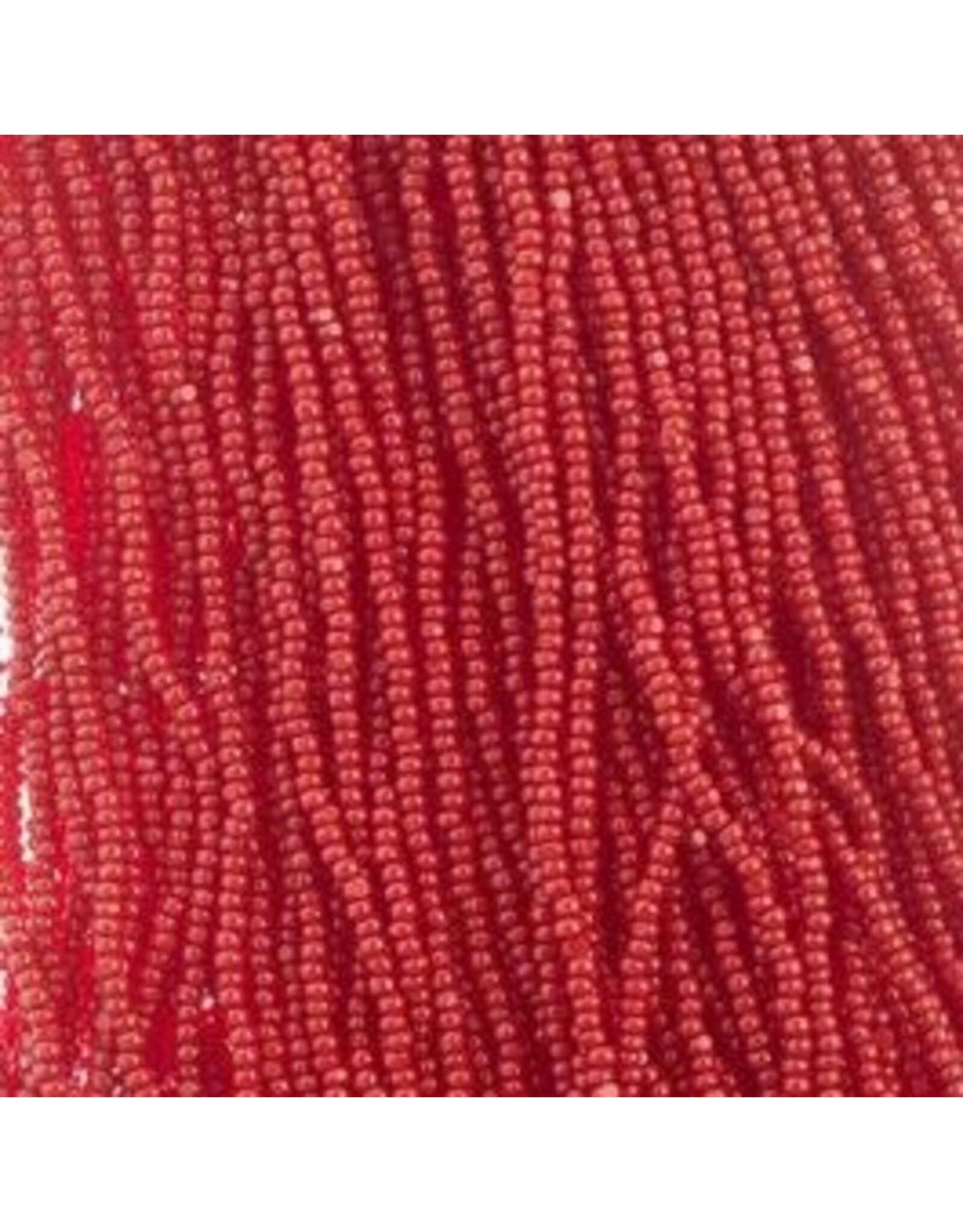 Czech 629303 13/0 Charlotte Cut Seed Hank 12g Opaque Medium Red