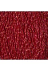 Czech 635555 13/0 Charlotte Cut Seed Hank 12g Opaque Red  AB