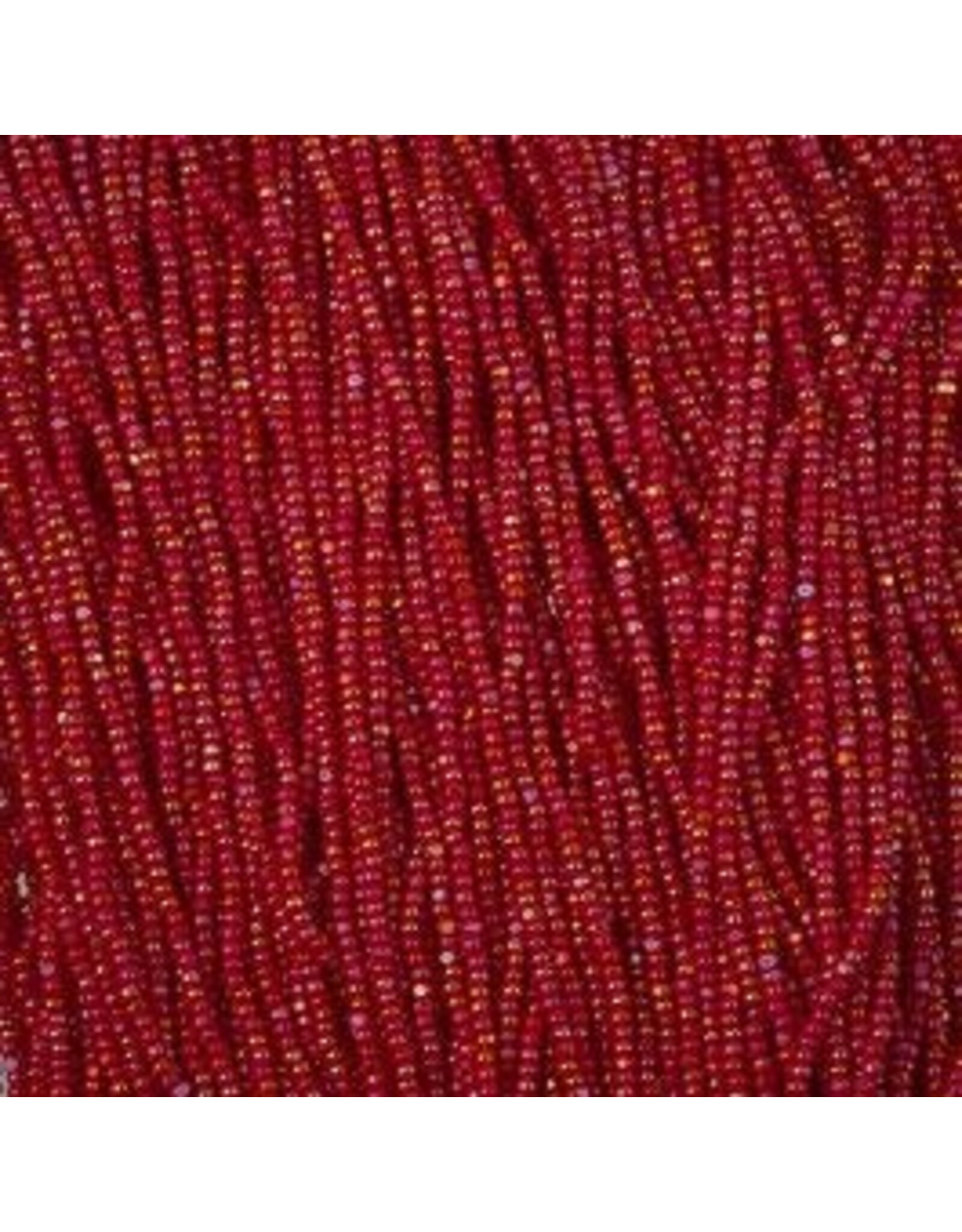 Czech 635555 13/0 Charlotte Cut Seed Hank 12g Opaque Red  AB