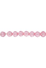 Faceted Round  8mm Transparent Pink x250