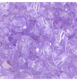 Faceted Round  8mm Transparent  Purple x250