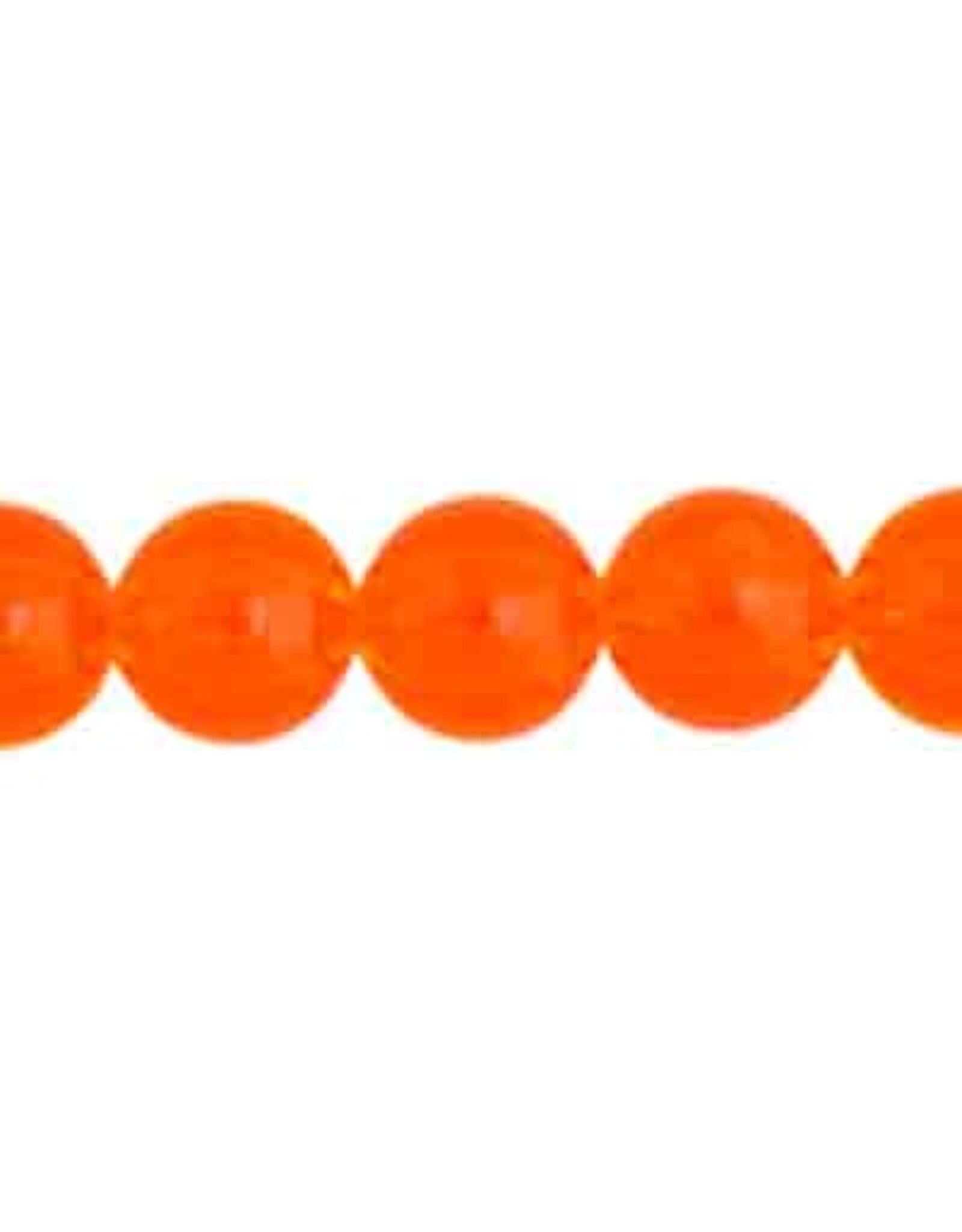 Round  8mm Transparent Orange