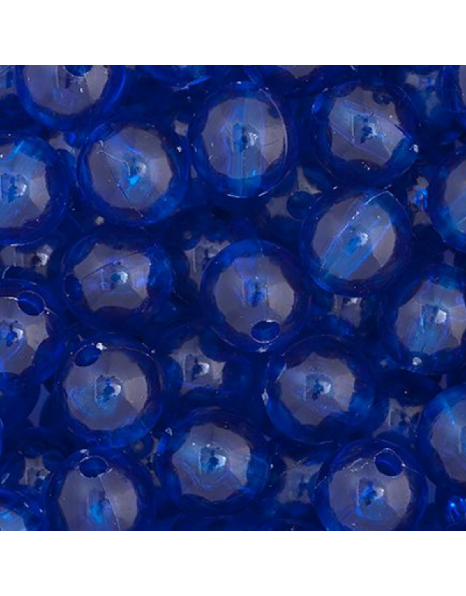 Round  8mm Transparent Dark Blue x1000