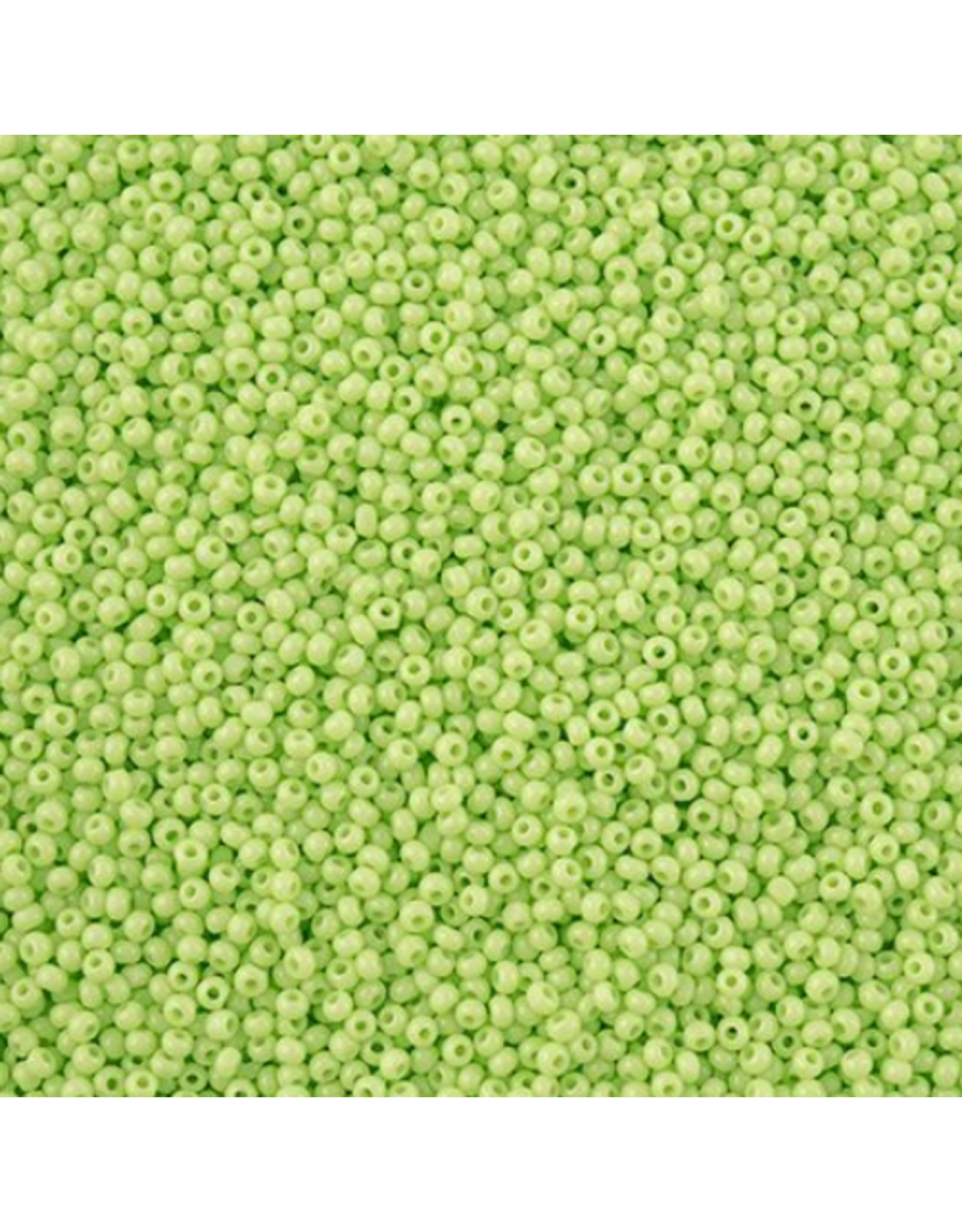 Czech 629307 13/0 Charlotte Cut  Seed Loose  10g  Opaque Pale Green
