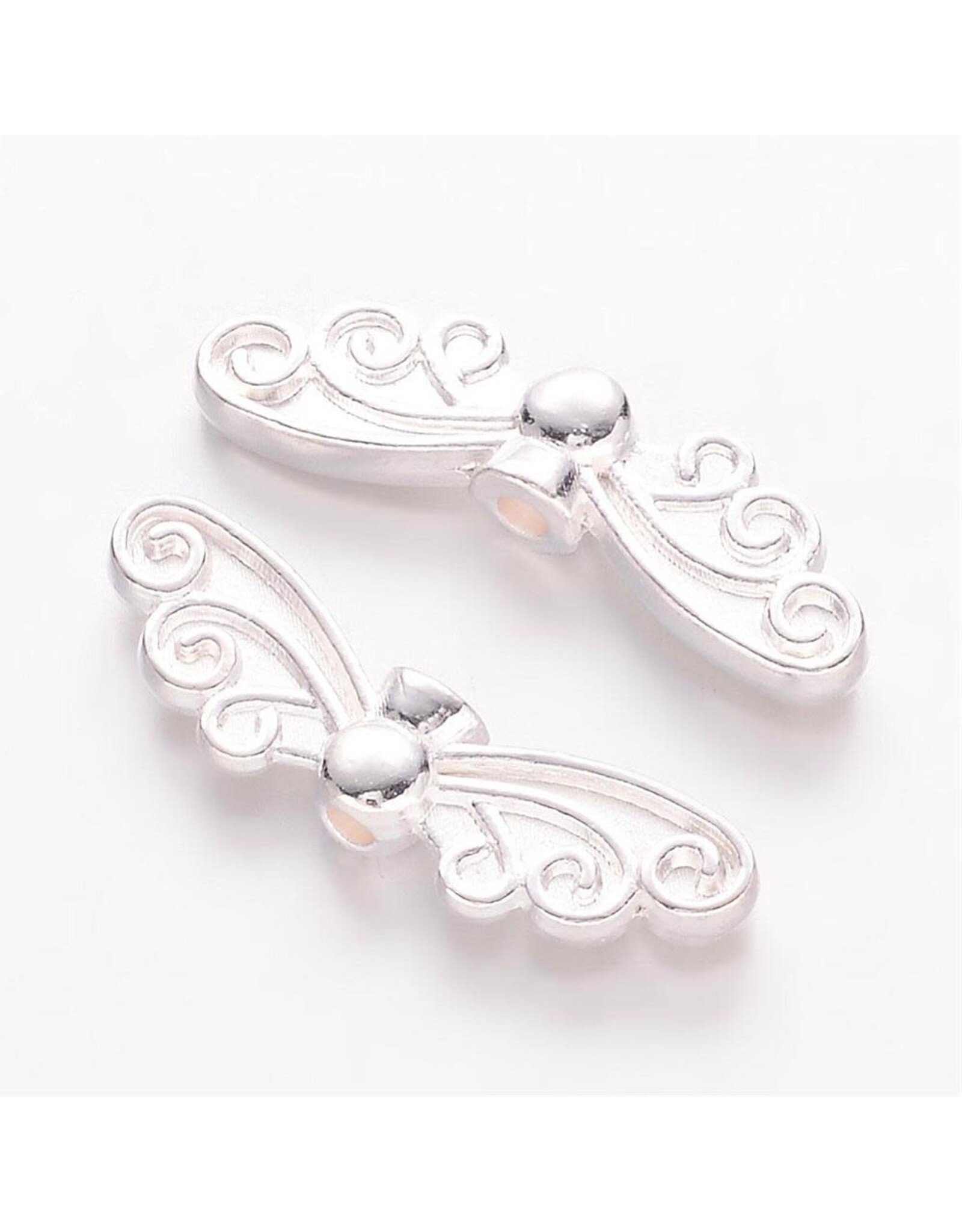 Wing Bead Silver 6.5x22x3mm NF