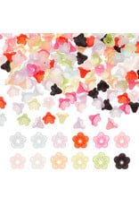 14x10mm Acrylic Bell Flower Mix Matte  x48
