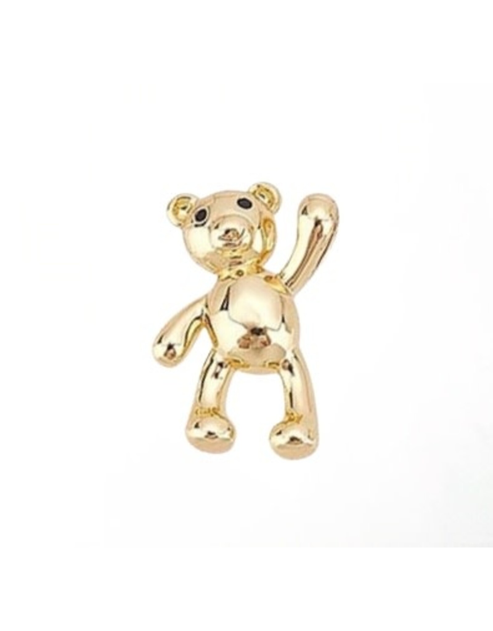 Bear 23mm  18k Gold Plated with Rhinestones  x1  NF
