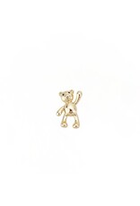 Bear 17mm  18k Gold Plated with Rhinestones  x1  NF