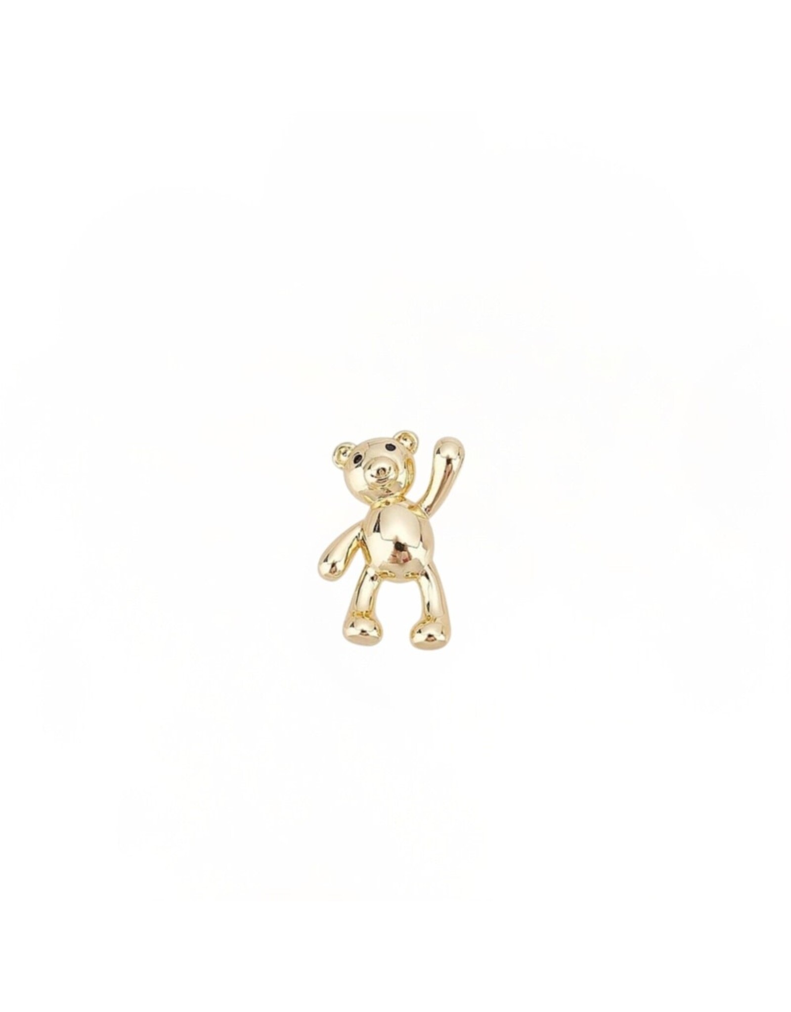 Bear 17mm  18k Gold Plated with Rhinestones  x1  NF