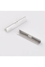 Ribbon End 8x35mm Silver