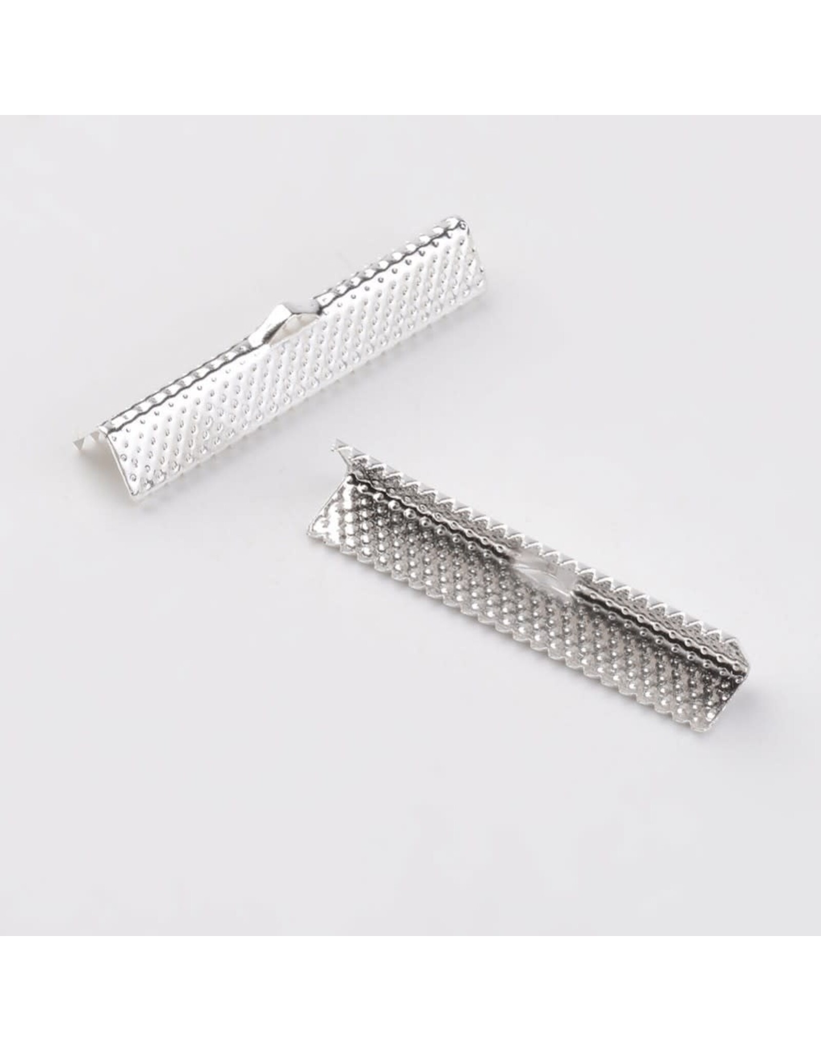 Ribbon End 8x35mm Silver