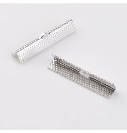 Ribbon End 8x35mm Silver