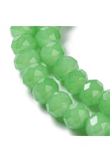 6x5mm Rondelle Green Opal   x80