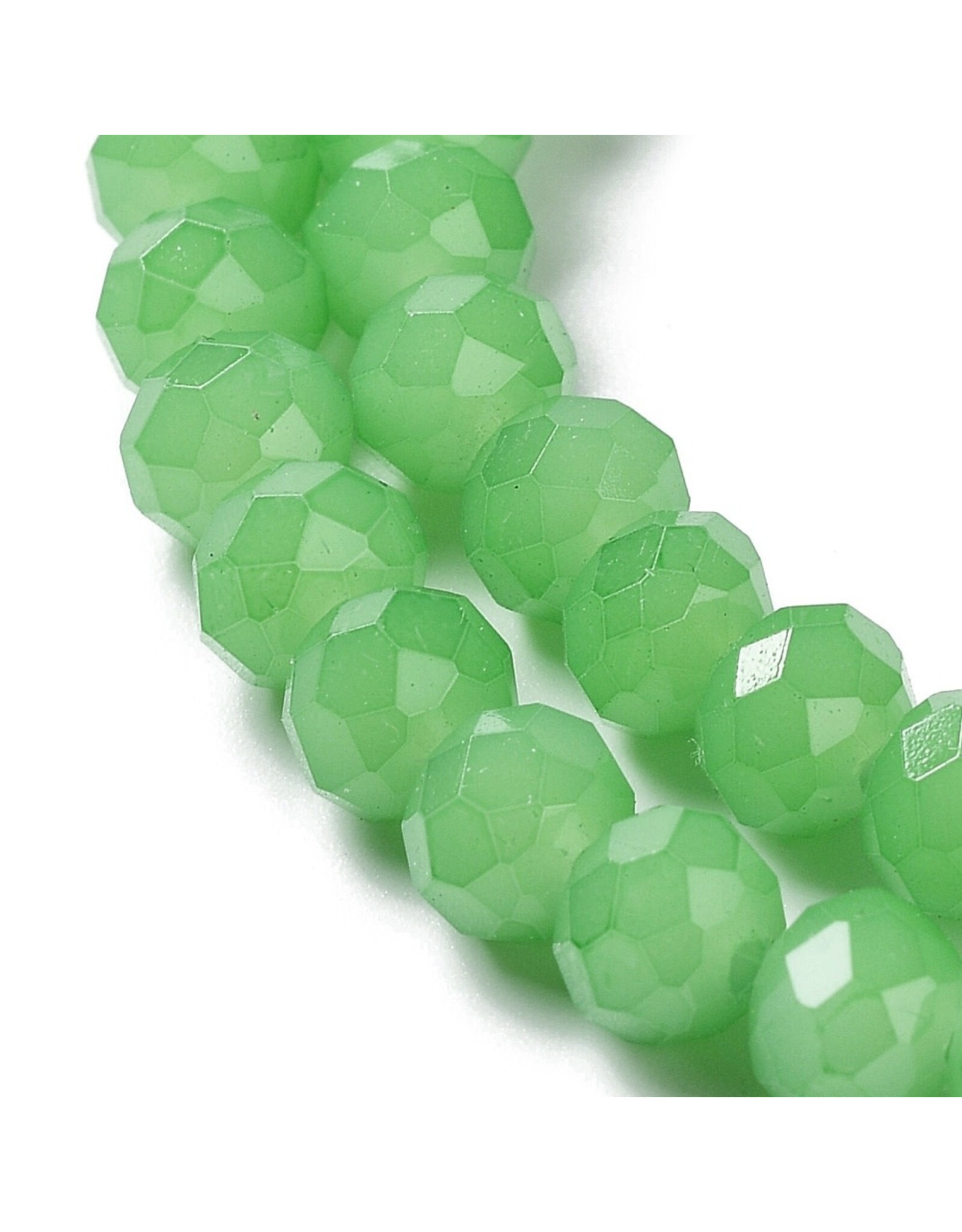 6x5mm Rondelle Green Opal   x80