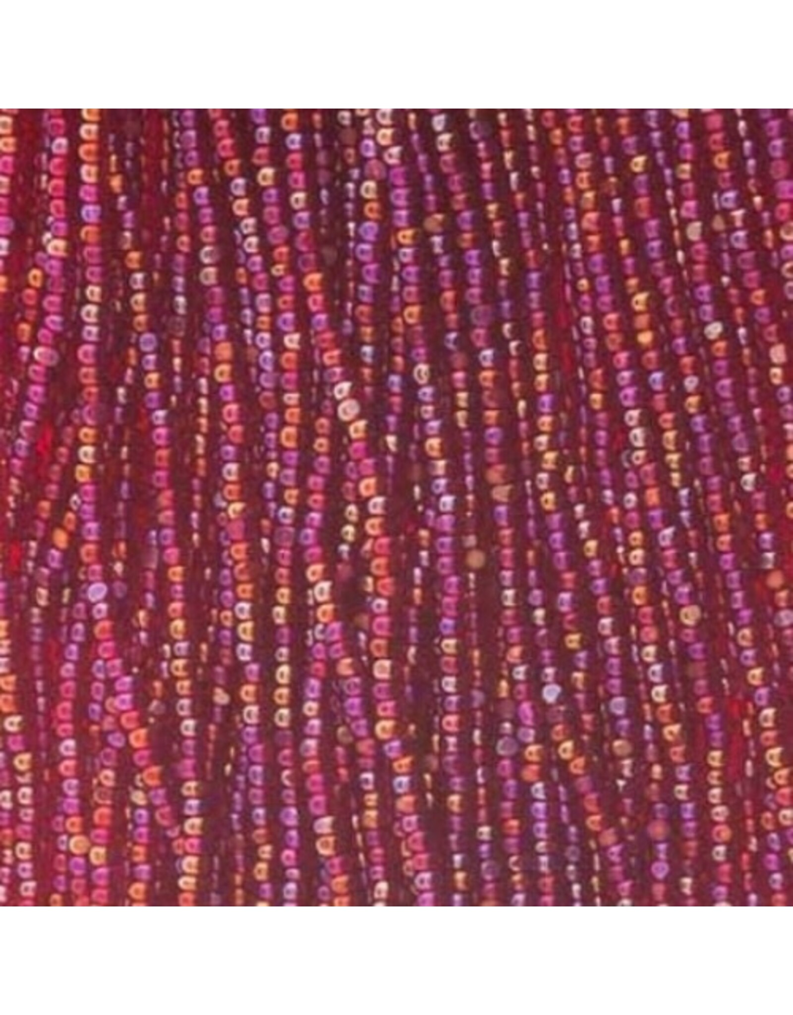 Czech 601043 13/0 Charlotte Cut Seed Hank 12g Transparent Red AB