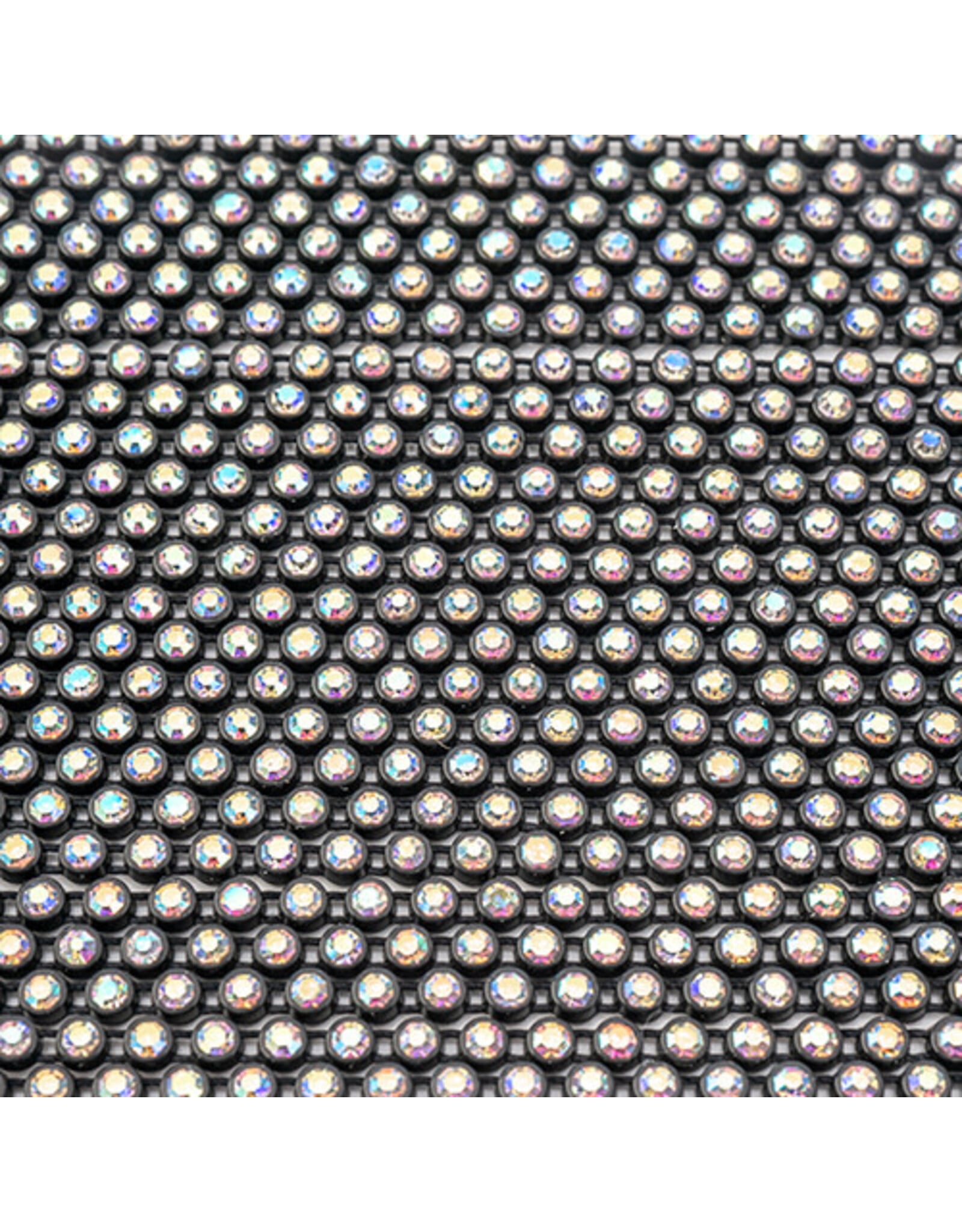 Rhinestone Banding 1 row 2.4mm (ss8) Clear AB Black   x30 feet