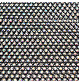 Rhinestone Banding 1 row 2.4mm (ss8) Clear AB Black   x30 feet