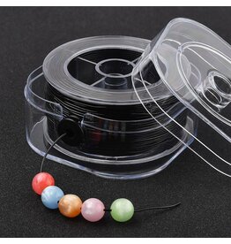 Elastic Cord Black Round .8mm  x60m