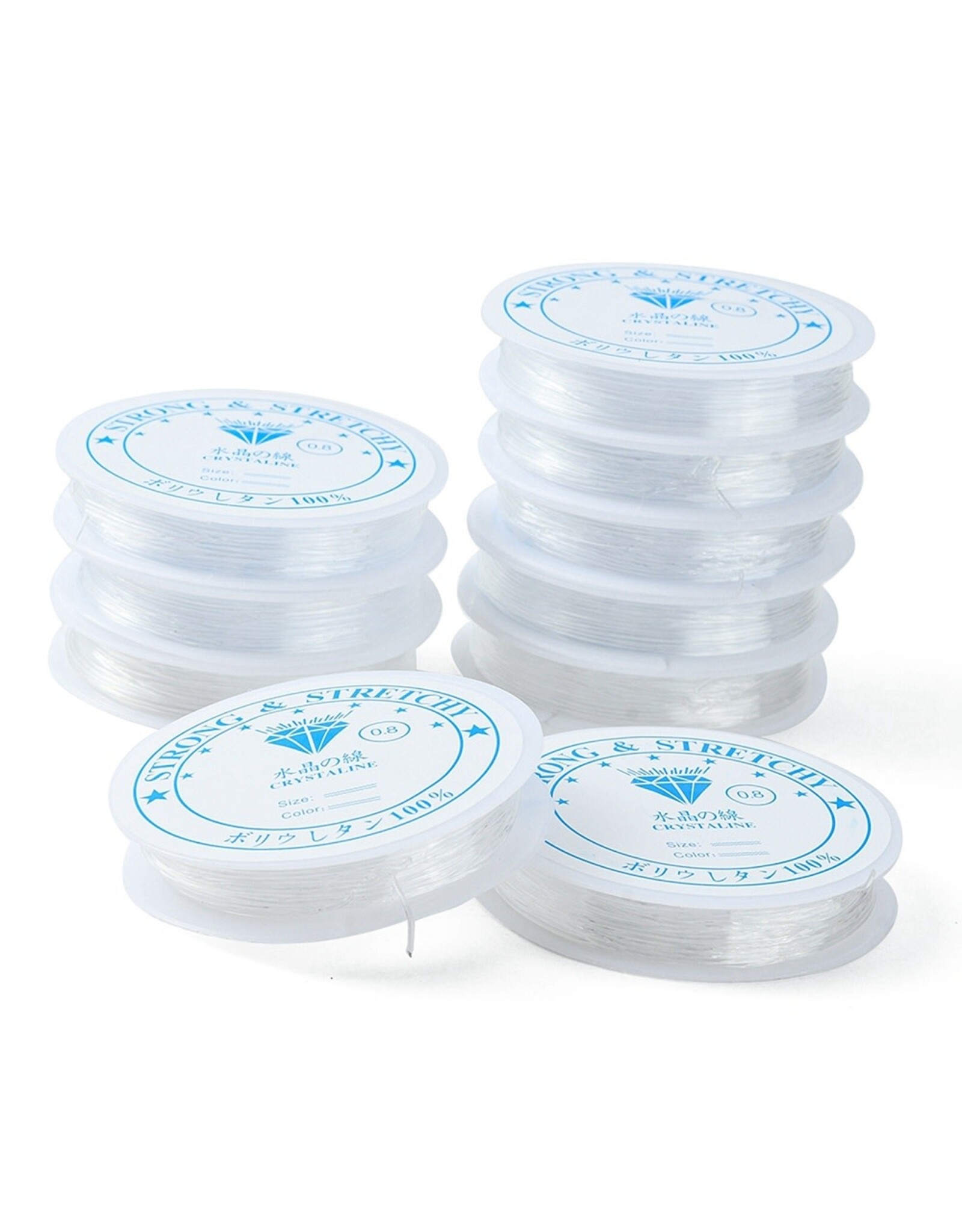 Elastic Cord Clear Round .8mm x7m   x10 spools
