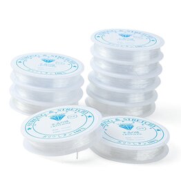 Elastic Cord Clear Round .8mm x7m   x10 spools