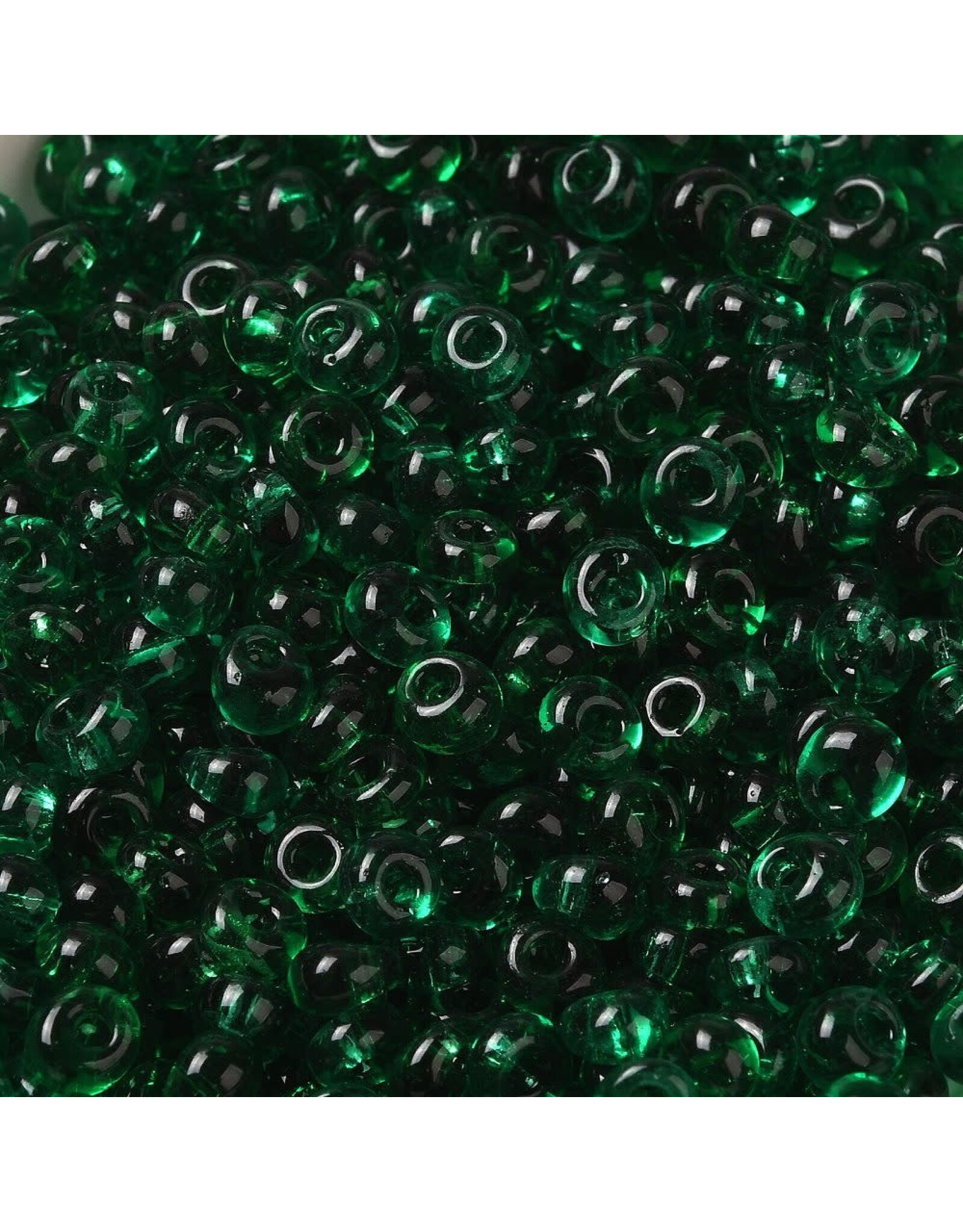 209  4x3mm  Fringe Bead 10g  Transparent Dark Green