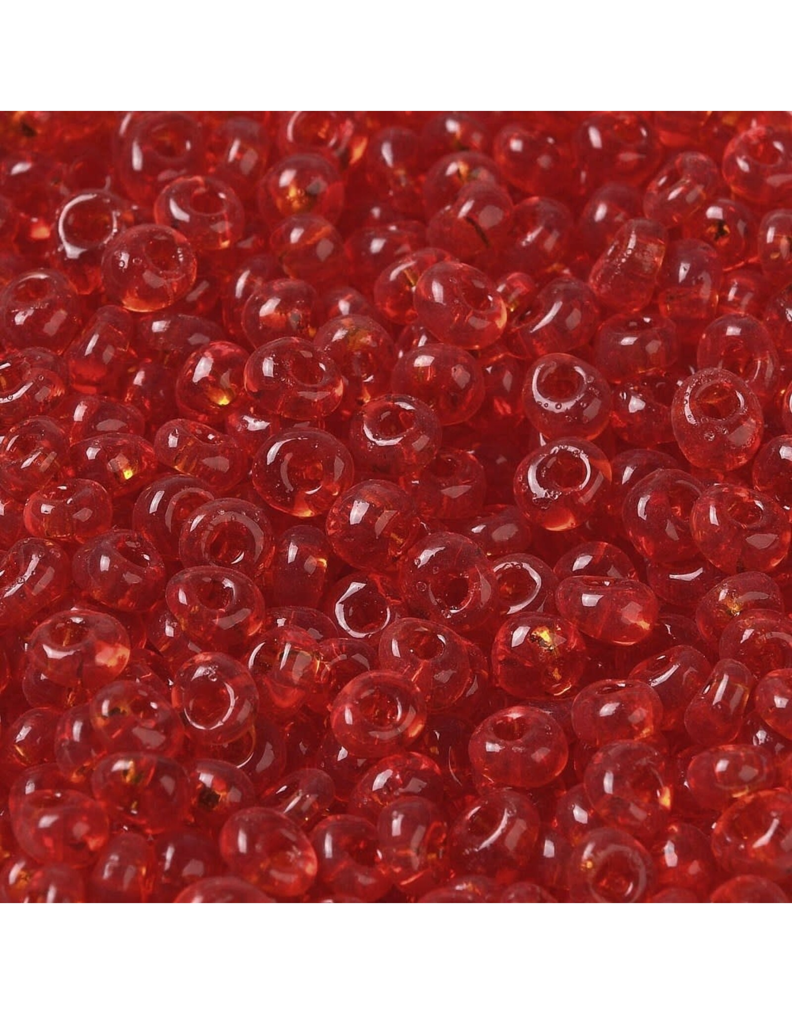 206 4x3mm  Fringe Bead 10g  Transparent Red