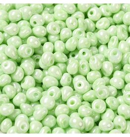 102  4x3mm  Fringe Bead 10g  Opaque Light Green Lustre
