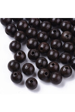 6mm Wood Black  x100