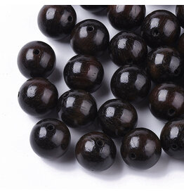 12mm Wood Black  x25
