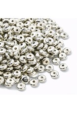5mm Rondelle Spacer Bead  Platinum   x100 NF
