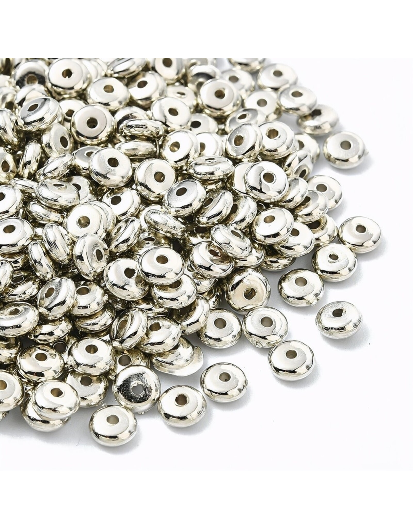 5mm Rondelle Spacer Bead  Platinum   x100 NF
