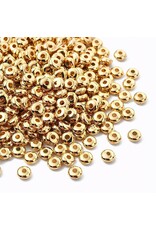 4mm Rondelle Spacer Bead  Gold   x100 NF