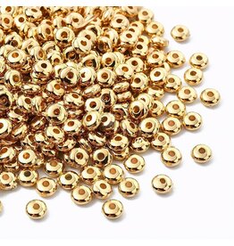 4mm Rondelle Spacer Bead  Gold   x100 NF