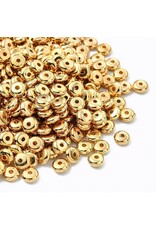 5mm Rondelle Spacer Bead  Gold   x100 NF