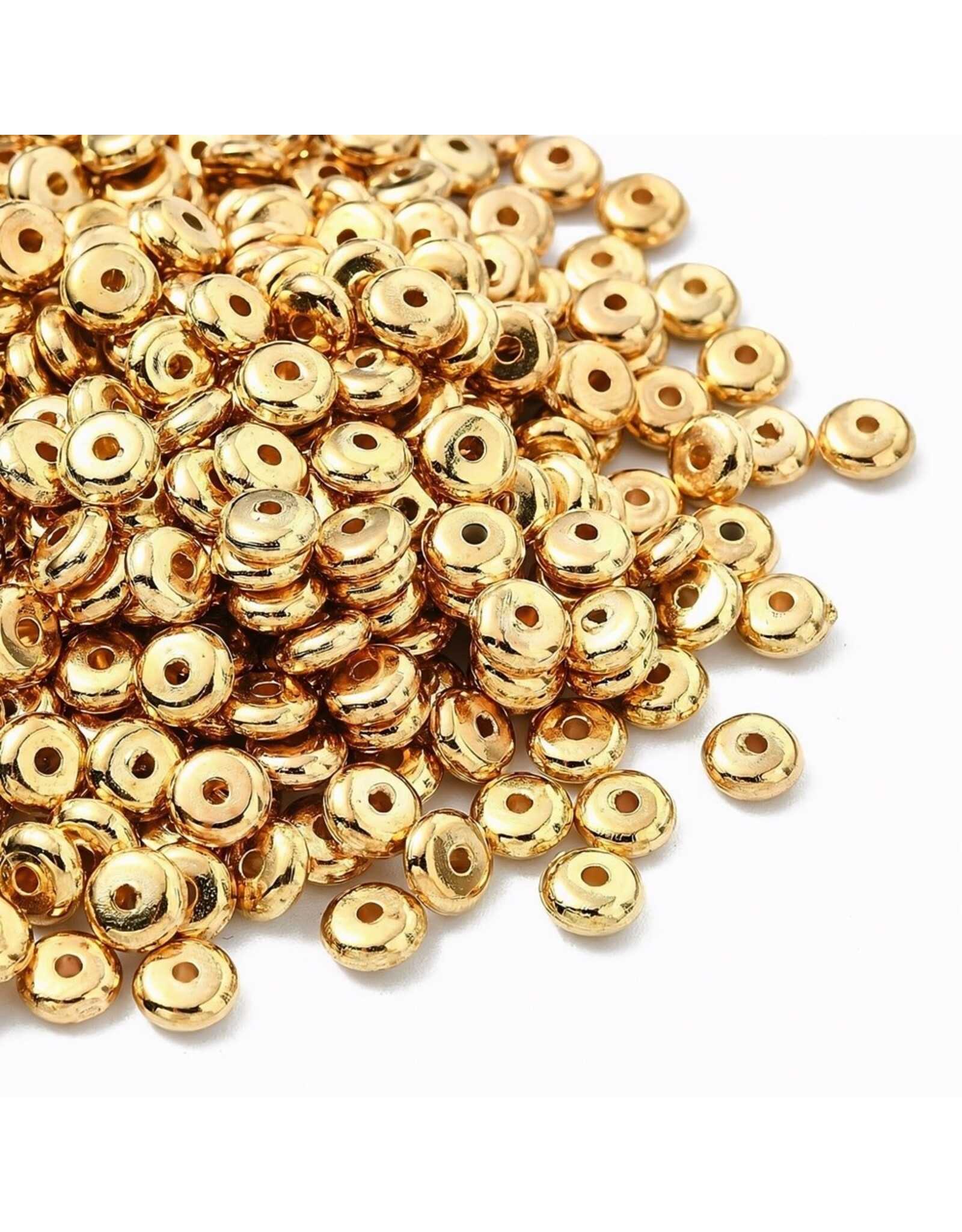 5mm Rondelle Spacer Bead  Gold   x100 NF