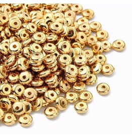 5mm Rondelle Spacer Bead  Gold   x100 NF