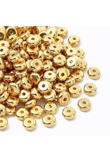 6mm Rondelle Spacer Bead  Gold   x100 NF